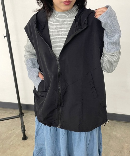 CRB ベスト ジレ ナイロンフードベスト レディース : ZOZOTOWN Yahoo