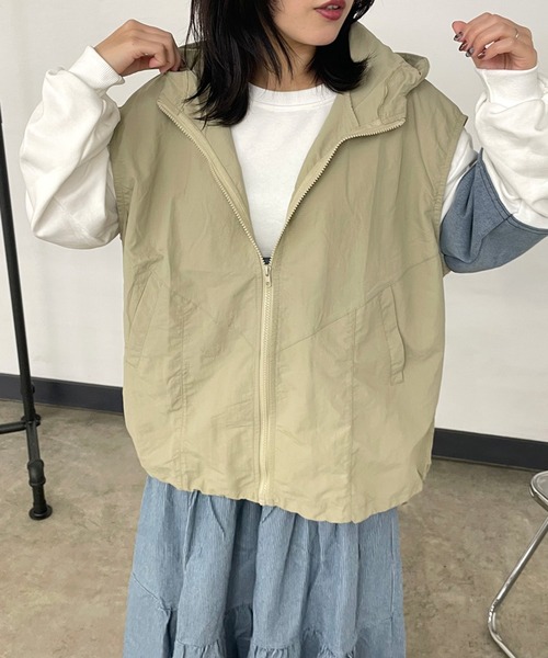 CRB ベスト ジレ ナイロンフードベスト レディース : ZOZOTOWN Yahoo