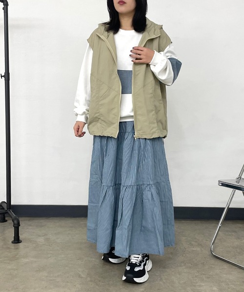 CRB ベスト ジレ ナイロンフードベスト レディース : ZOZOTOWN Yahoo