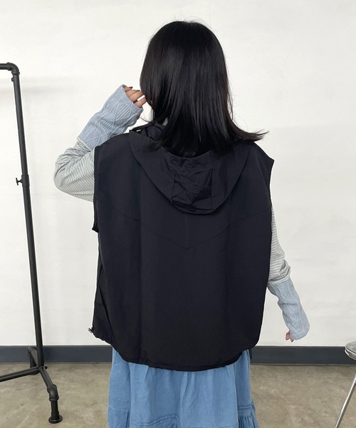 CRB ベスト ジレ ナイロンフードベスト レディース : ZOZOTOWN Yahoo