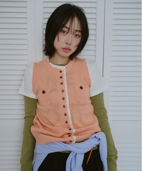 common gull products. ベスト ジレ ひそやかなニットベスト