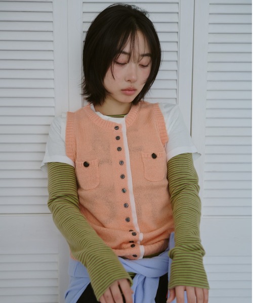 common gull products. ベスト ジレ ひそやかなニットベスト