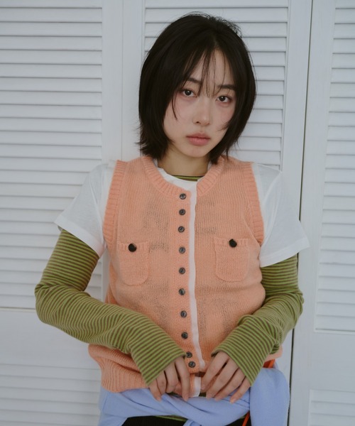 common gull products. ベスト ジレ ひそやかなニットベスト