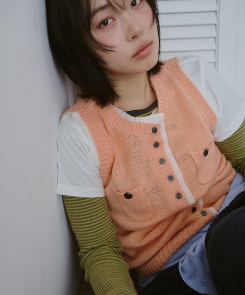 common gull products. ベスト ジレ ひそやかなニットベスト