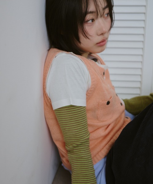common gull products. ベスト ジレ ひそやかなニットベスト