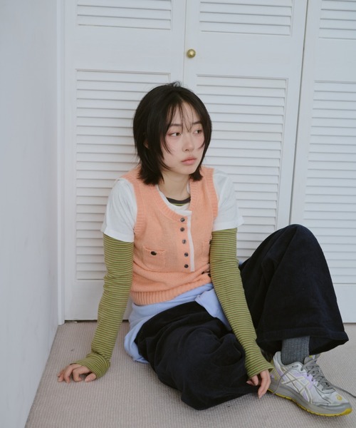 common gull products. ベスト ジレ ひそやかなニットベスト