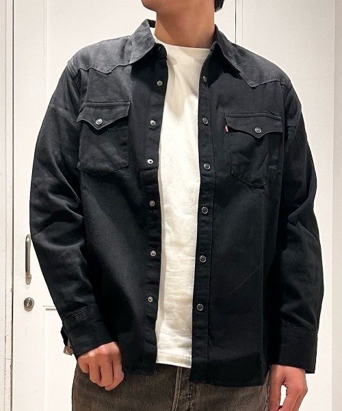 古着 リーバイス Levi's CLASSIC FIT 長袖 ブラックデニムウエスタンシャツ レディースM相当/eaa626413 古着 リーバイス Levis CLASSIC FIT 長袖 ブラックデニムウエスタン