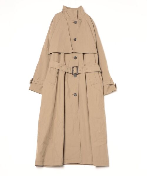 「BEAMS HEART」 トレンチコート SMALL カーキ レディース_画像5