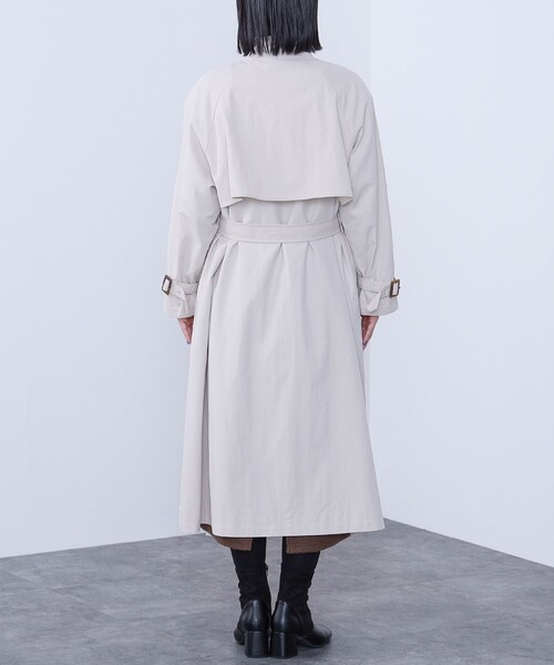 「BEAMS HEART」 トレンチコート SMALL カーキ レディース_画像9