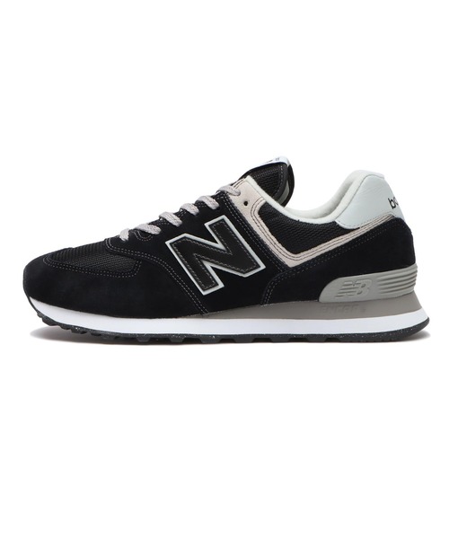 「New Balance」 ローカットスニーカー 24.5cm ブラック メンズ_画像2