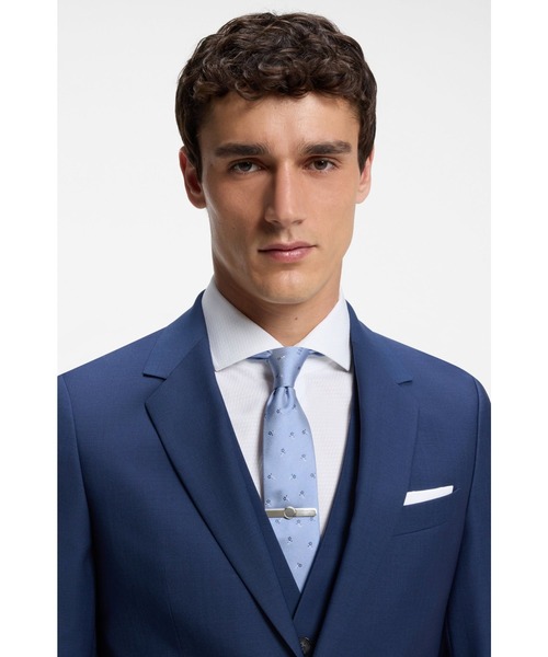 新品未使用【BOSS 】タイバー BOSS（HUGO BOSS） ネクタイピン ブラス ラウンドロゴ ディテール