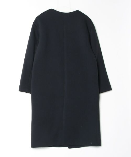 「B:MING by BEAMS」 ノーカラーコート M ネイビー レディース_画像2