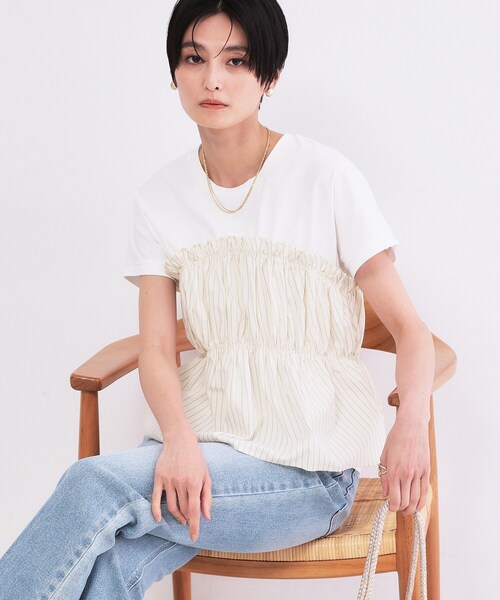 OPAQUE.CLIP（オペークドットクリップ） tシャツ ビスチェドッキングT