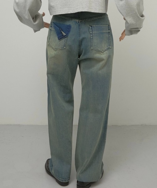 ワイドパンツ ジーンズ デニム デニムパンツ レディースの画像