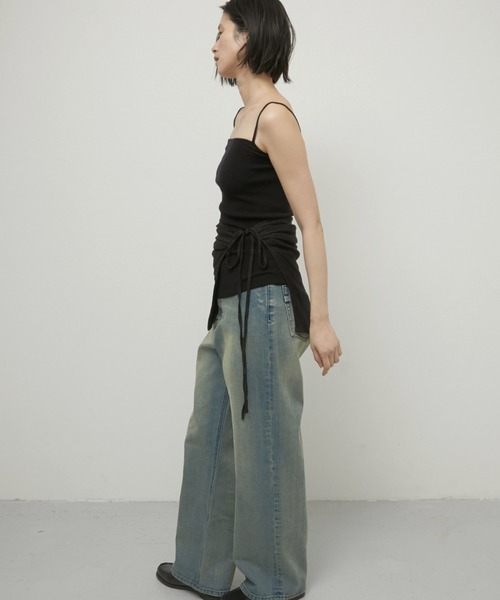 ワイドパンツ ジーンズ デニム デニムパンツ レディースの画像