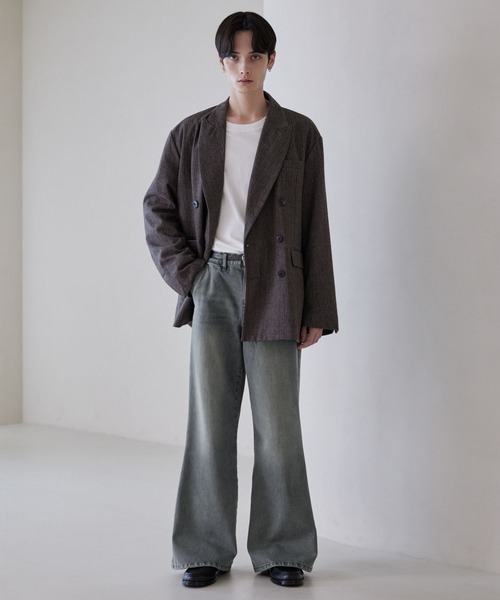 「LUENNA」 ブーツカットデニムパンツ L ブラック メンズ_画像9