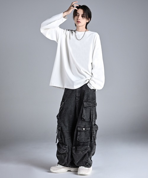 「ADRER」 スウェットカットソー SMALL チャコールグレー メンズ_画像8
