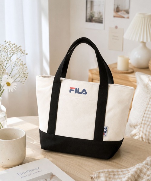 FILA（フィラ） トートバッグ コットンキャンバス配色ミニトートバッグ
