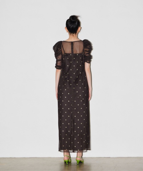 パーティードレス ドレス ドットレイヤードドレス / dot layered dress