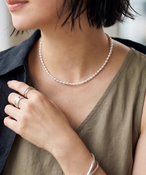 淡水パール ネックレス ブレスレット セット照り強め SV925刻印有 STYLE DELI（スタイルデリ） ネックレス 「DELI by」淡水パール