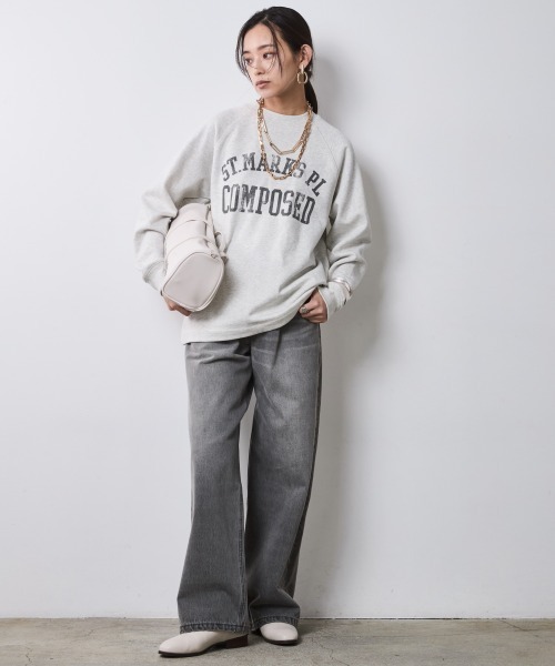 「CHIC STYLE」 スウェットカットソー 5L オートミール レディース_画像6