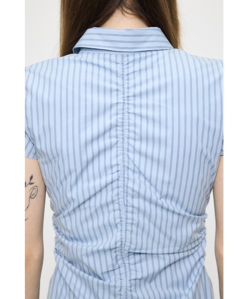 MOUSSY（マウジー） ワンピース 半袖 GATHER SHIRT MINI ドレス