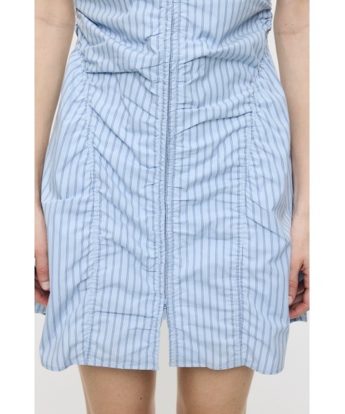 MOUSSY（マウジー） ワンピース 半袖 GATHER SHIRT MINI ドレス