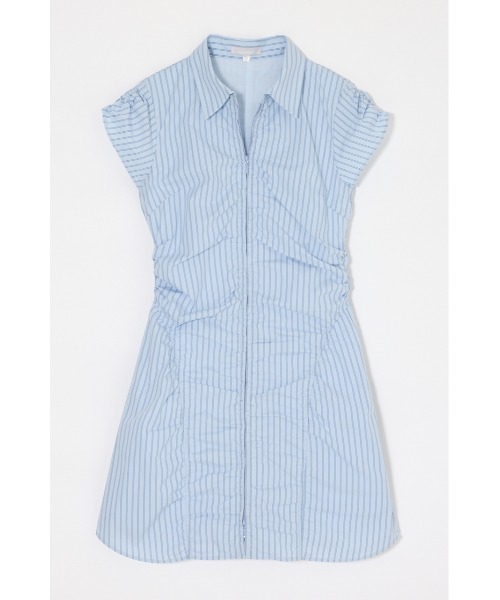 MOUSSY（マウジー） ワンピース 半袖 GATHER SHIRT MINI ドレス