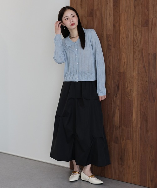 「J by blue」 ニットカーディガン MEDIUM ブルー レディース_画像7