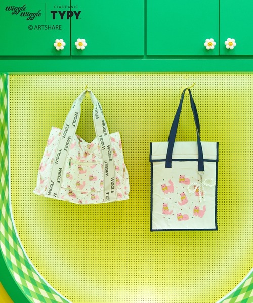 WIGGLE キルティング トートバッグ グリーン 牛柄 wiggle wiggle 2WAYバッグ ONE SIZE オフホワイト レディース
