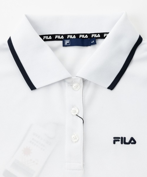 FILA（フィラ） ポロシャツ ポロ 「WEB別注」FILA L'S衿ライン入り長袖