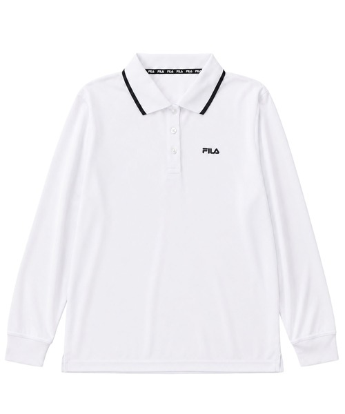 FILA（フィラ） ポロシャツ ポロ 「WEB別注」FILA L'S衿ライン入り長袖