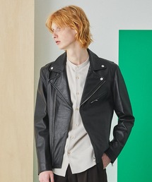 卸し売り購入 UNITED ARROWS ライダースジャケット ラムレザー ririジップ M - ライダースジャケット