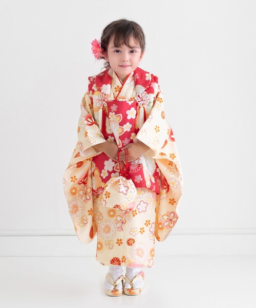 KYOETSU（京越） 着物 被布セット 七五三 3歳 女の子 9点セット C