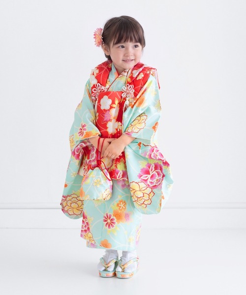 KYOETSU（京越） 着物 被布セット 七五三 3歳 女の子 9点セット C