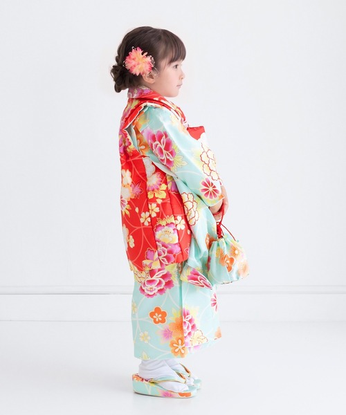 KYOETSU（京越） 着物 被布セット 七五三 3歳 女の子 9点セット C