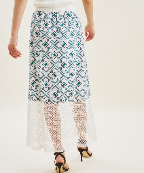 グレースコンチネンタル（GRACE CONTINENTAL）/キカ刺繍ロングスカート GRACE CONTINENTAL（グレースコンチネンタル） スカート キカ刺繍