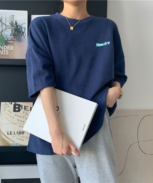 バックプリント ルーズTシャツ S〜3XL ストリート メンズ ポケット付バックプリントロングTシャツ ビッグ