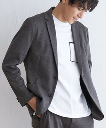 ikka lounge ノーカラーＶネックジャケットセットアップ IKKA LOUNGE ジャケット テーラードジャケット 「セットアップ