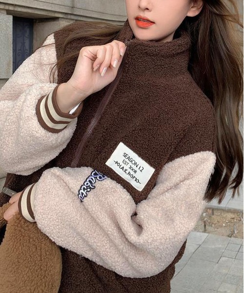 BLANC FICELLE コート アウター ボア スタジアム ジャケット