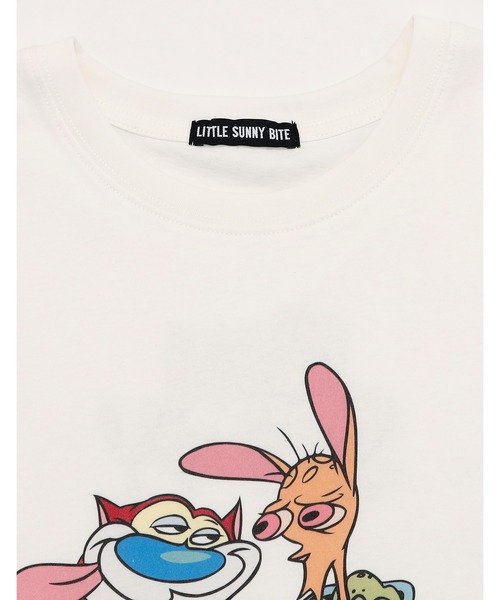 tシャツ 「Little sunny bite」 Ren ＆ Stimpy tee レディース メンズ Little sunny bite tシャツ 「Little bite」 Ren ＆ Stimpy tee