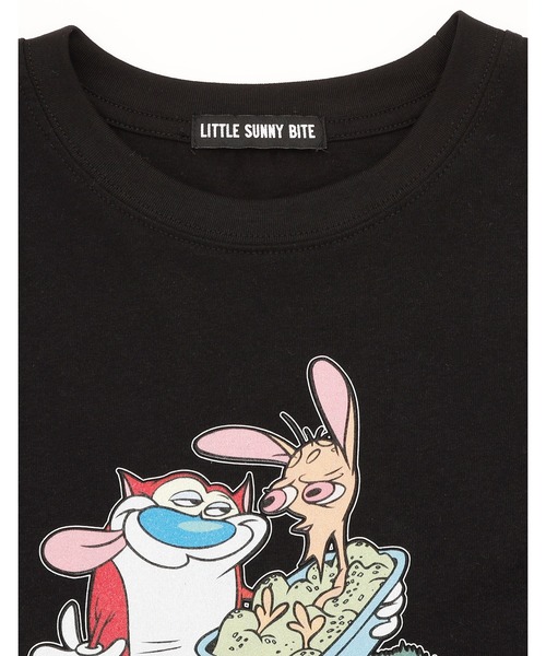 tシャツ 「Little sunny bite」Ren ＆ Stimpy tee レディース メンズ Little sunny bite tシャツ 「Little bite」 Ren ＆ Stimpy tee