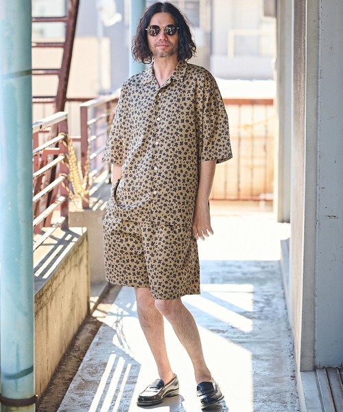 CAMBIO（カンビオ） シャツ mhs2160- フラワーレオパードオープン