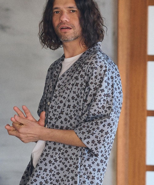 CAMBIO（カンビオ） シャツ mhs2160- フラワーレオパードオープン