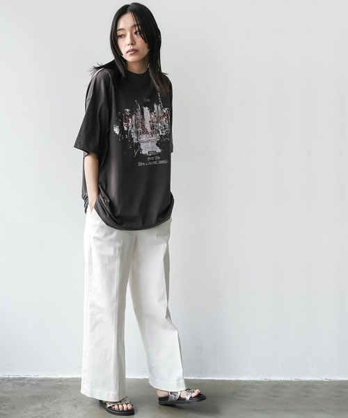 mili an deni（ミリアンデニ） tシャツ 半袖バンドT レディース
