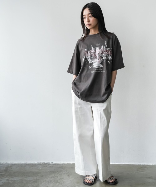 mili an deni（ミリアンデニ） tシャツ 半袖バンドT レディース