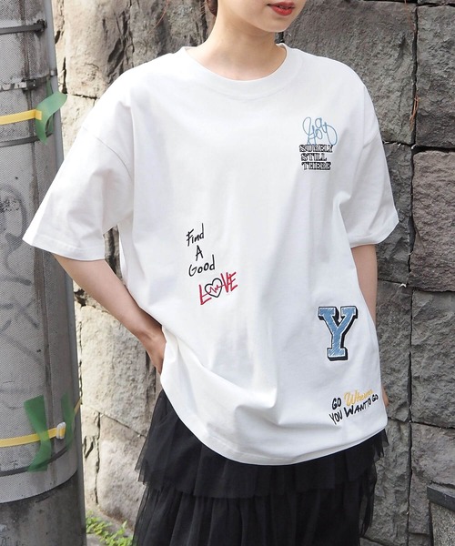 Bibiy. ホワイト 星型刺繍 Tシャツ タグ付き BIBIY. MADE | B. STAR TEE WHITE｜Bibiy.