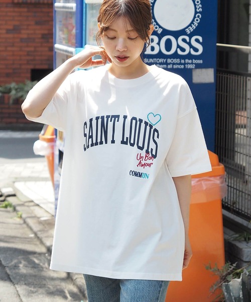 tiptop tシャツ Tシャツ 「アソート」落書き刺繍BIGTシャツ