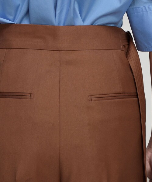 TOMORROWLAND .B パンツ CANONICOウール 2タックワイドパンツ  