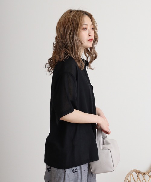 ブラウス シャツ EMAGO お手紙ポケットシャツ レディース Emago ブラウス シャツ EMAGO お手紙ポケットシャツ レディース
